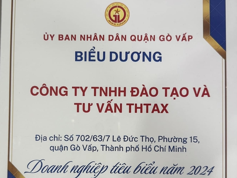 TỰ HÀO ĐƯỢC VINH DANH LÀ DOANH NGHIỆP TIÊU BIỂU NĂM 2024