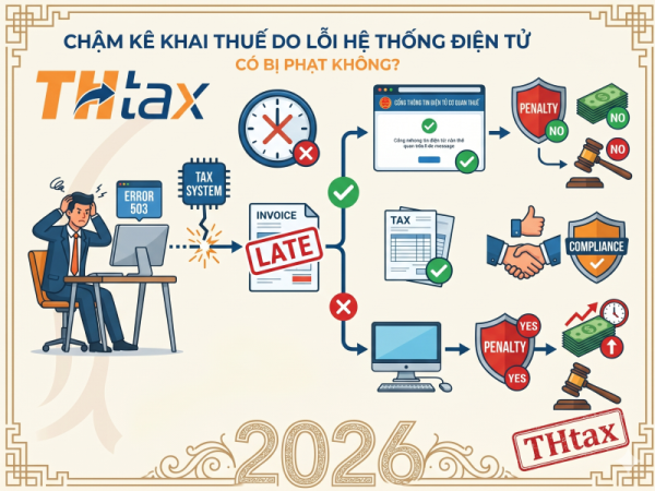 Chậm Kê Khai Thuế Do Lỗi Hệ Thống Điện Tử Có Bị Phạt Không? Cập Nhật Quy Định 2026