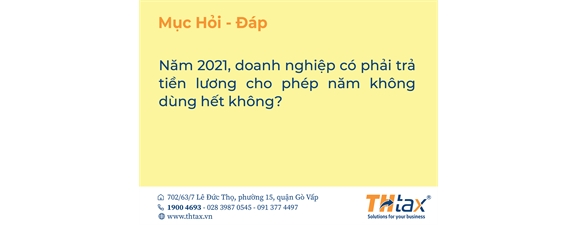 Năm 2021, doanh nghiệp có phải trả tiền lương cho phép năm không dùng hết không?