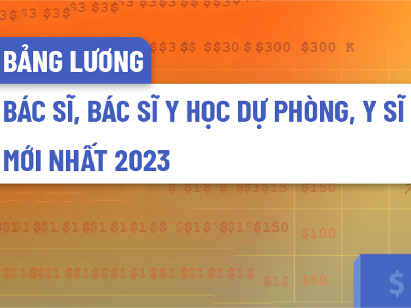 Bảng lương bác sĩ, bác sĩ y học dự phòng, y sĩ mới nhất 2023